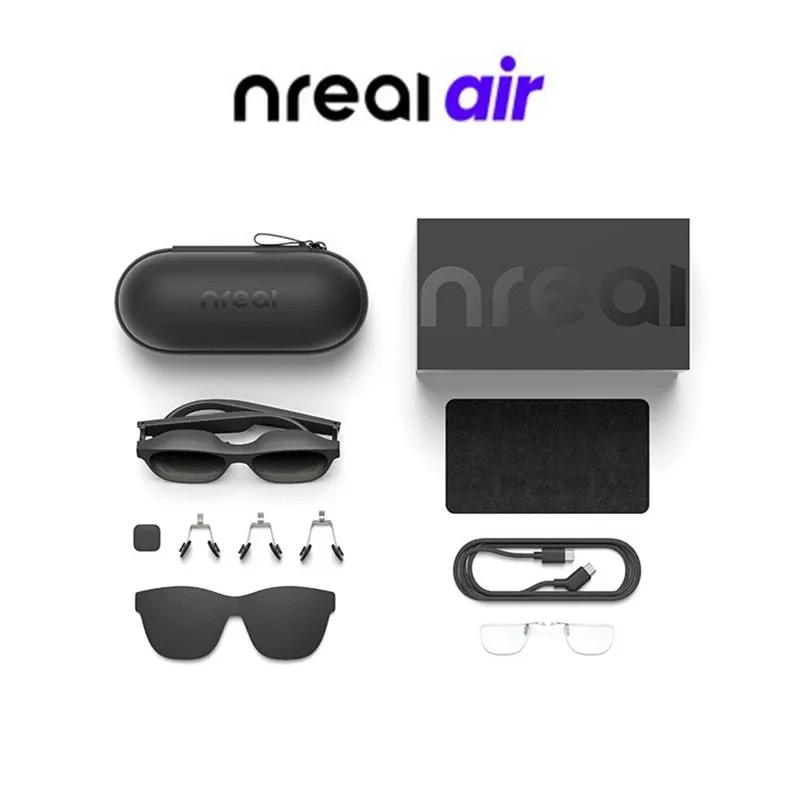 Nreal Air AR Lunettes Xreal Smart Lunettes Micro-OLED Théâtre Virtuel Réalité Augmentée Regarder Stream Et Jeu sur PC/Android/iOS