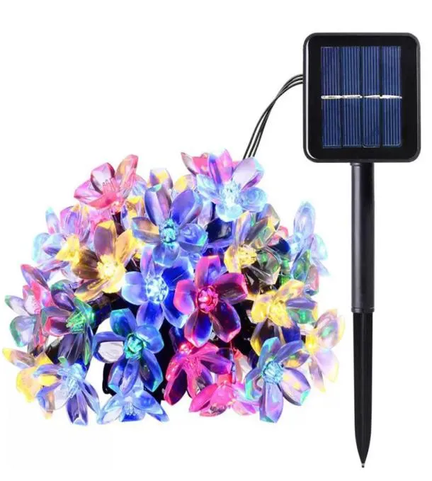 50 LED 7M PEACH LEDERTEK Flower Solar Lamp Power LED String Fairy Lights Solar Garlands Garden Christmas Decor for Outdoor8894918