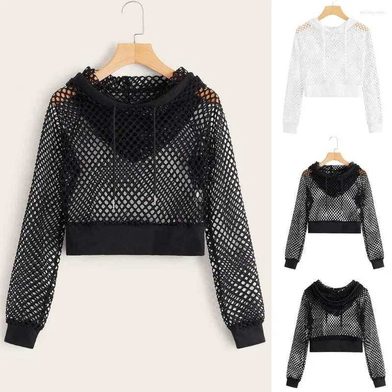 Cutout mesh insert cropped hoodie hotsell