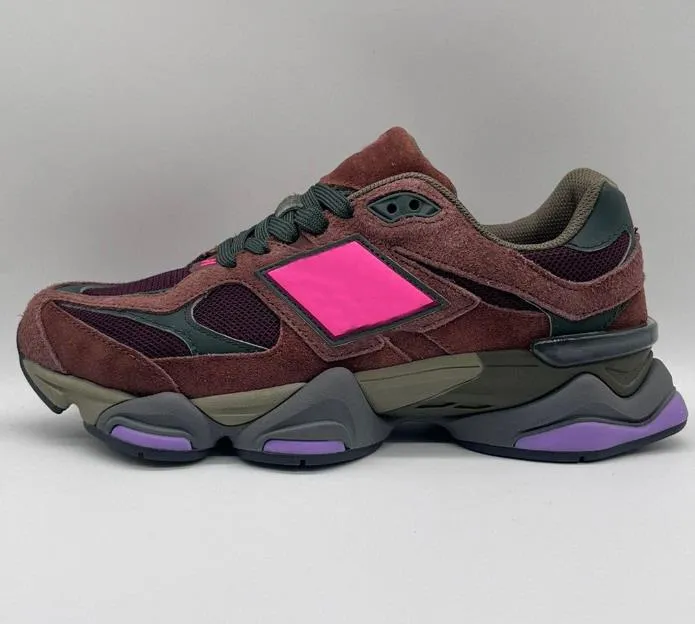 Sneakers designer sko män kvinnor 9060 casual skor mocka svart rosa blå salt utomhus basket sneaker storlek lady skor 36-45 9664