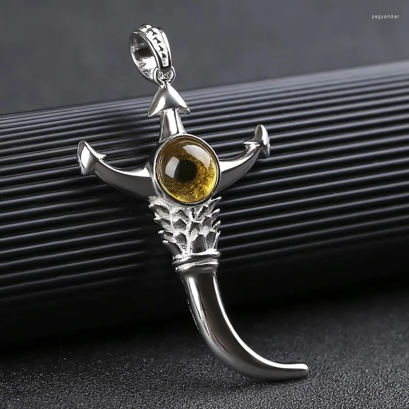 Pendentif colliers mode couleur argent Erlang dieu Tianyan collier croix oeil du diable longue chaîne pour hommes femmes bijoux cadeaux