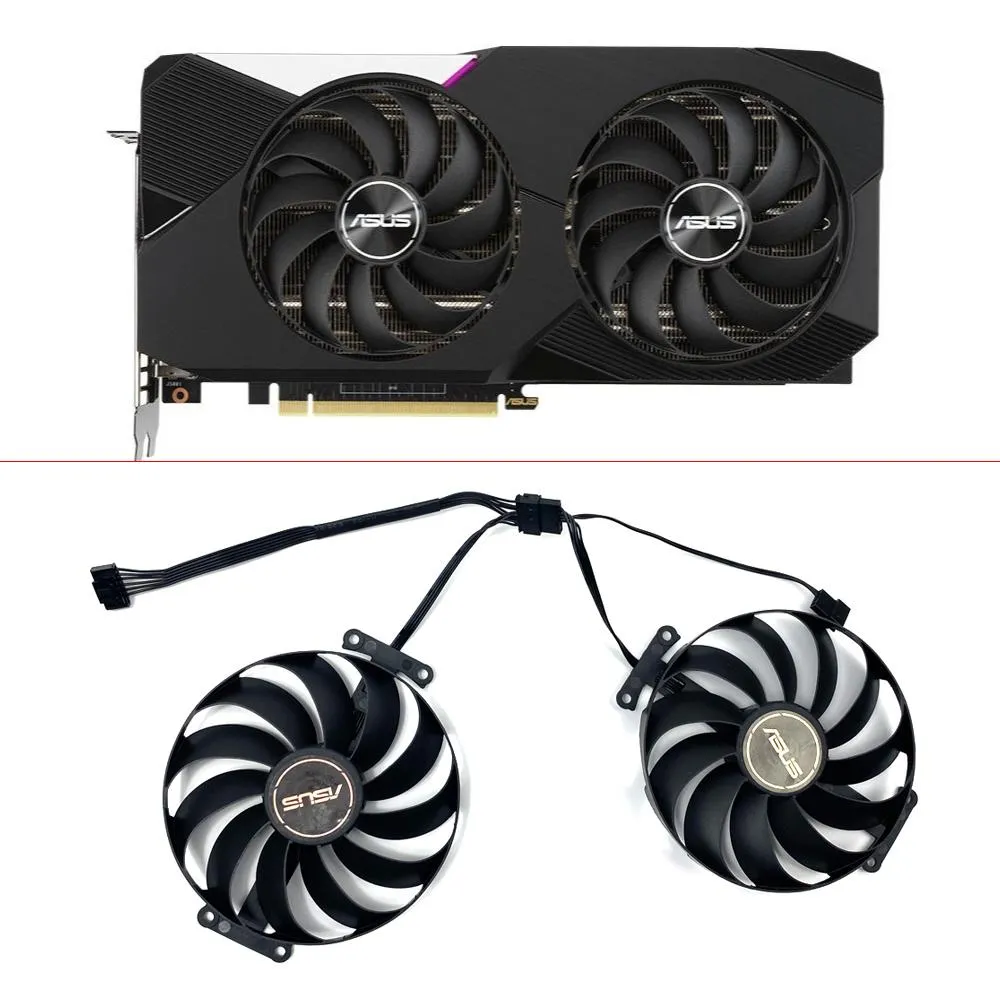 Refroidissement refroidissement nouveau 95 mm FDC10U12S9C 7pin RTX3070TI 3060Ti ventilateur GPU pour ASUS Dual GeForce RTX 3060 3070 V2 OC Edition 8 Go Carte vidéo Fan de carte