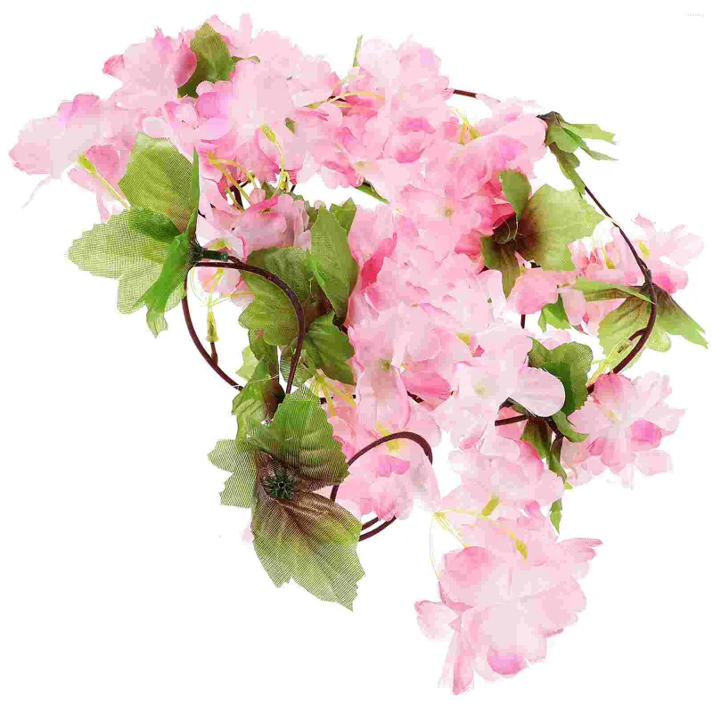 Fleurs décoratives fleurs de cerisier artificielles vignes de fleurs de vigne simulées ornement suspendu fausse guirlande arc de mariage