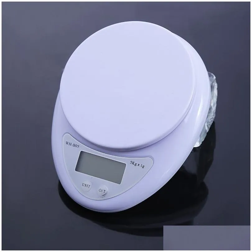 Balances de pesée petite balance numérique LCD portable 5Kg/1G 1Kg/0.1G cuisine alimentaire cuisson précise cuisson Nce mesure du poids Vt1923 Dro Dhndz