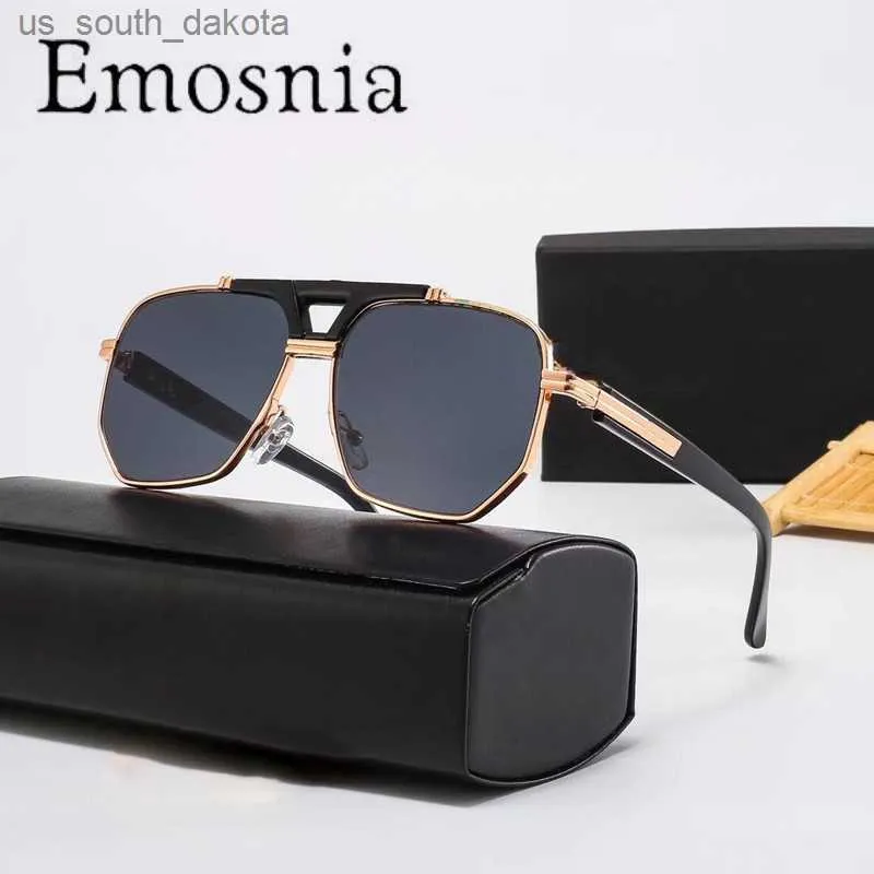 Emosnia 2022 Retro Pilot Sonnenbrille Männer Mode Luxus Hipster Metall Mann Frauen Brillen Vintage Marke Design Sonnenbrille Oculos L230523