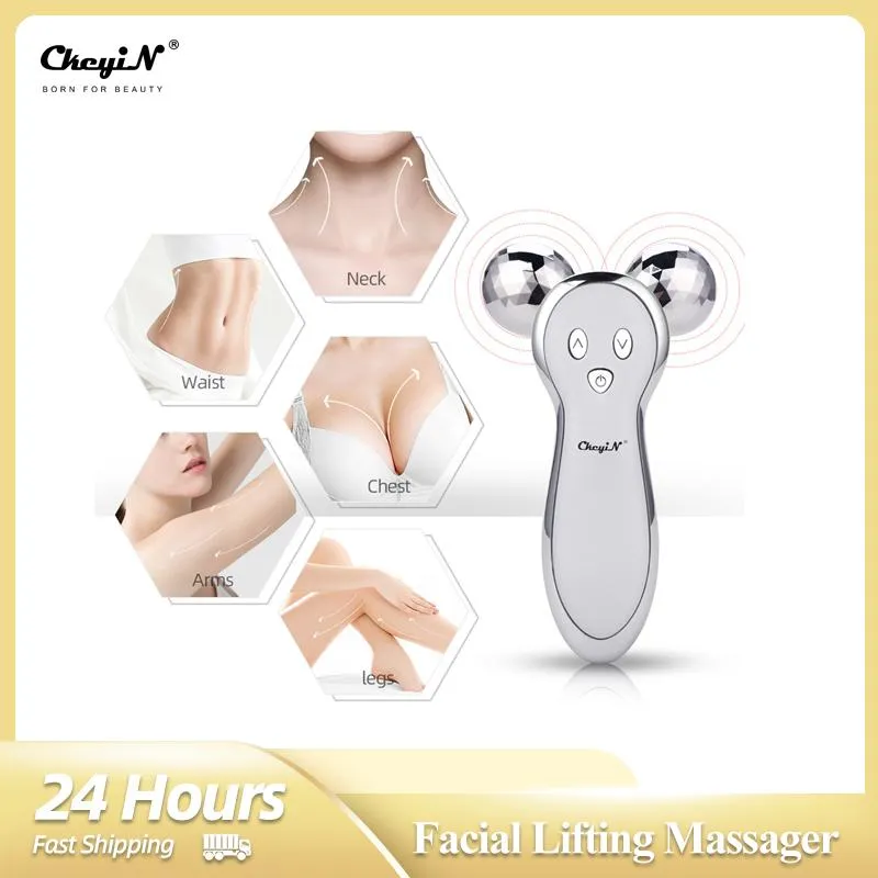 Gereedschap Ckeyin 3D Massage Roller V Lijn Face Massager Microcurrent Facial Tifting Firming Antiaging Antiagatie Herjuvening Huidverzorging Verstrakking