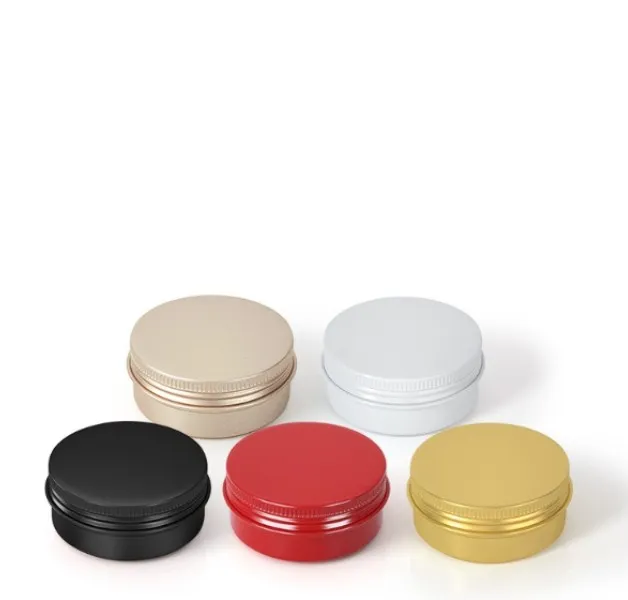 5-Pack Round Aluminum Tin Cans With Screw Top Lids - 80ml Containers For Lip Balm, Candles & Crafts