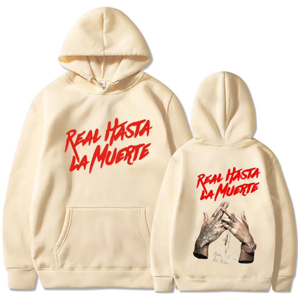 Mens Hoodies Sweatshirts Anuel AA Printed Sweatshirt Coat Real