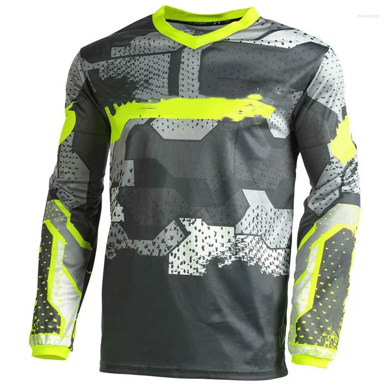 Jackets de corrida MTB DH Off Road Bicycle Tops de manga longa camisas de bicicleta de montanha de camisas