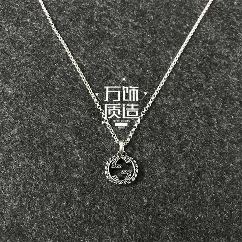 20% off 2023 New designer jewelry bracelet ring Ancient twin Sterling Twist necklace alphabet female trumpet ins sweater chain