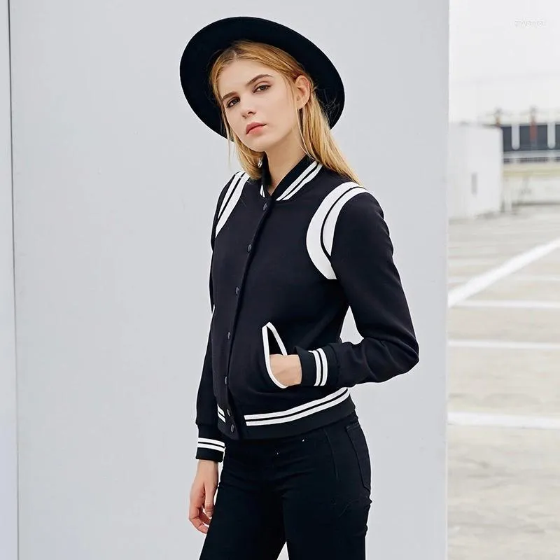 Women's Jackets Patchwork Baseball Jacket Women Splicing Contrast Uniform Spring Autumn Youth Streetwear Men Korean Retro Clothes