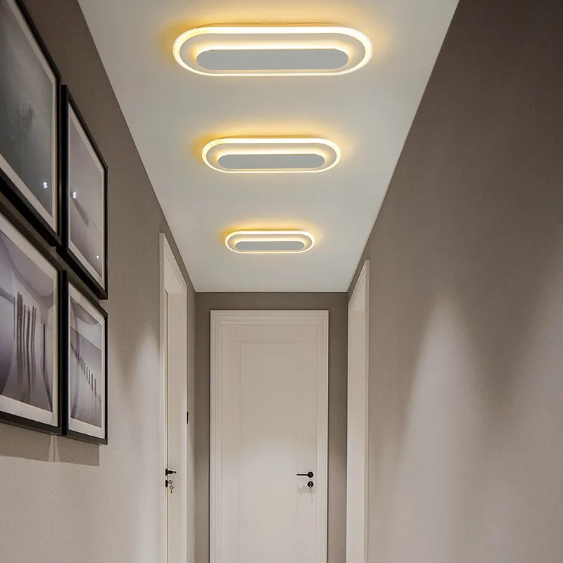 Moderne Led Plafond Verlichting Voor Woonkamer Slaapkamer Studeerkamer Gang Wit Zwart Opbouw Plafondlamp AC85-265V D1.0