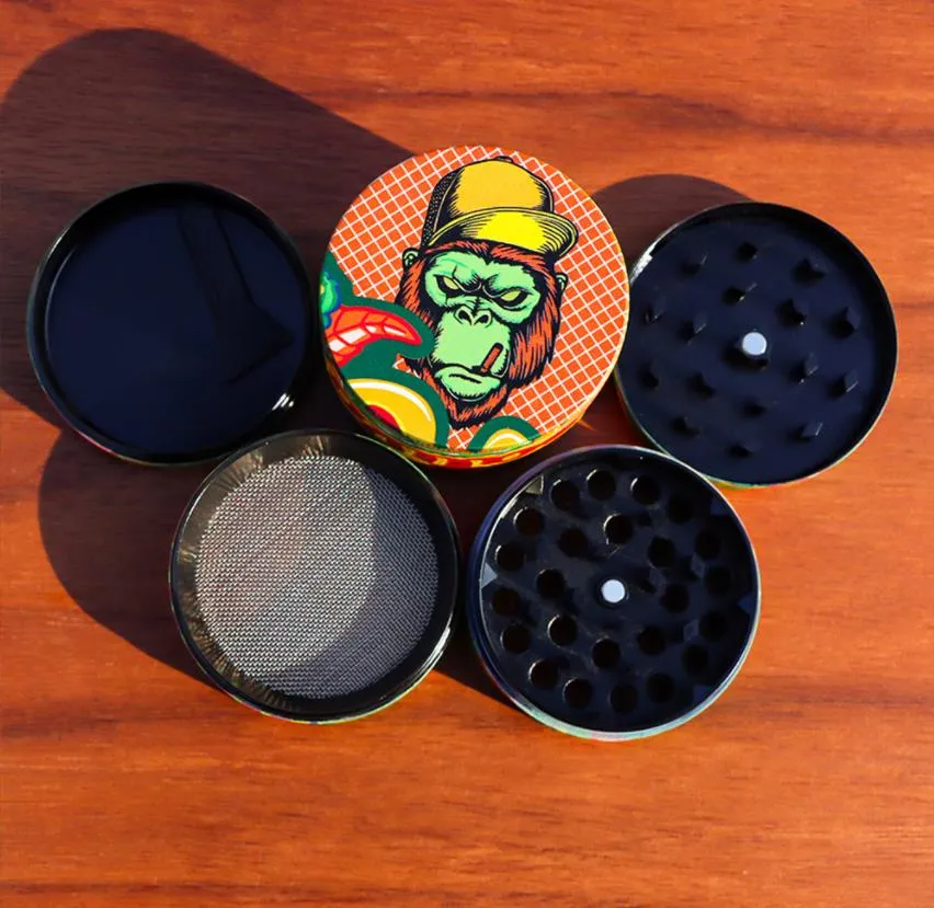 Pipas para fumar Caja de presentación de dibujos animados de amoladora de cigarrillos de aleación de zinc de 50 mm popular