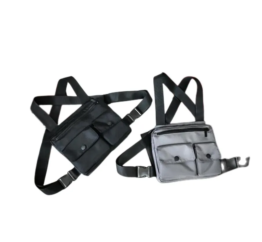 Bag Hip Hop Tactical Vest Chest Bag For Men Streetwear Personlighet Fashion Bags Unisex Crossbody Belt Pouch