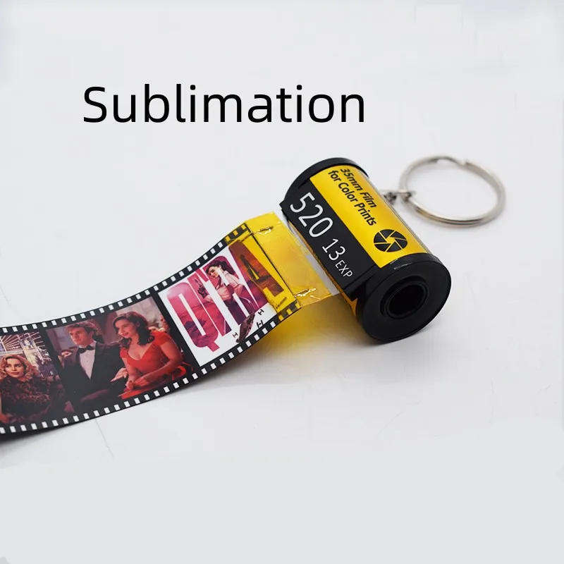 Sublimation Film Roll Keychain Özel 1-10 Fotoğraf Kişiselleştirilmiş Anahtarlıklar Doğum Günü Tatili Seven Hafıza Yıldönümü Düğünü İçin Benzersiz Özel Hediyeler