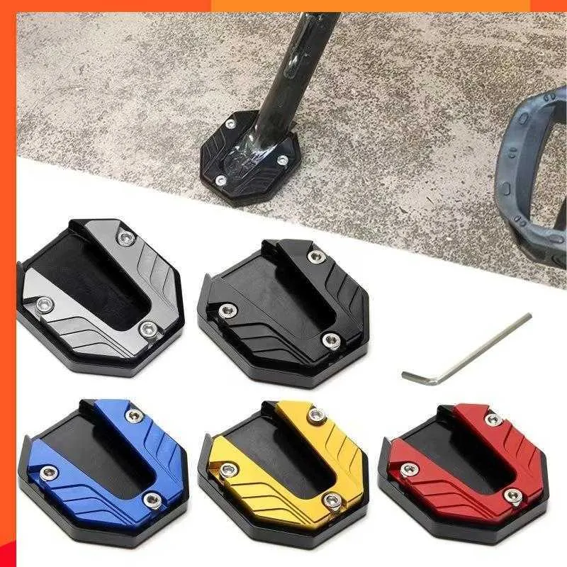 Universal Scooter Motorcycle Bike Kickstand Extender Ayak Tarafı Stand Uzantı Pad Destek Plakası Kaç Önleyici Taban