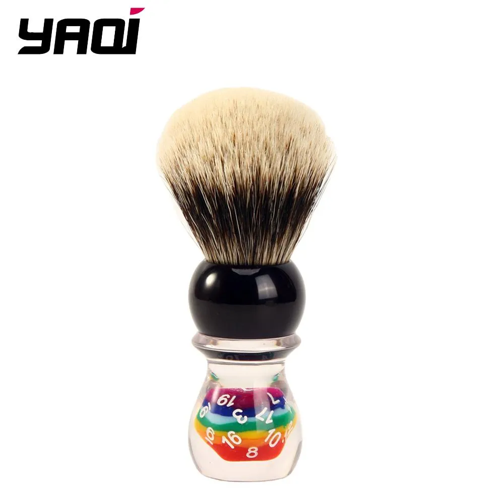 Brosse yaqi 26 mm de chanceux Dice à deux groupes Badger Hair Mens Raser Brosse Brush