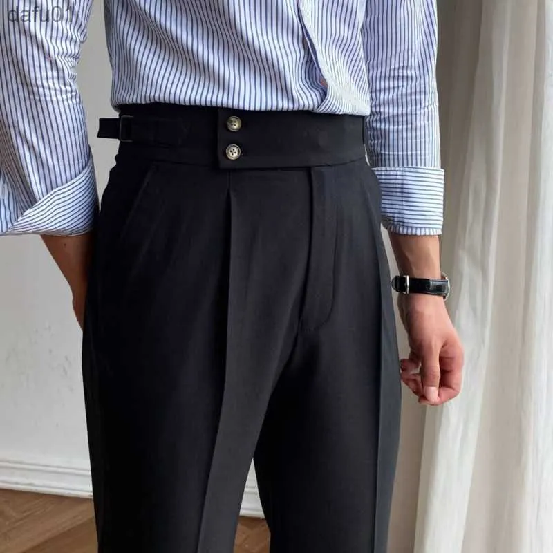 British High Waist Straight Office Pants Men Formal Italian Trousers For  Social And Formary Wear Ankle Length L230520 From Dafu01, $14.53