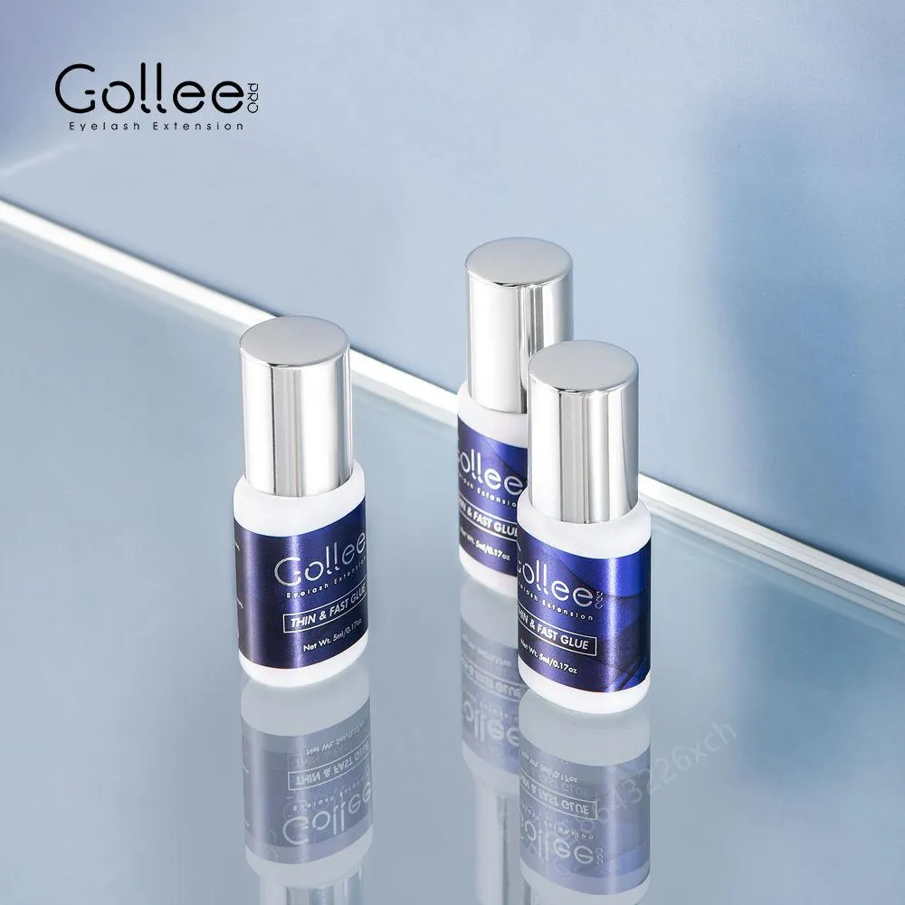 Outils GOLLEE HOT ET Économique Thin Fast Glue for Extensions Lash Glue 5ml pour les faux cils 1S Drying for Professional Chary