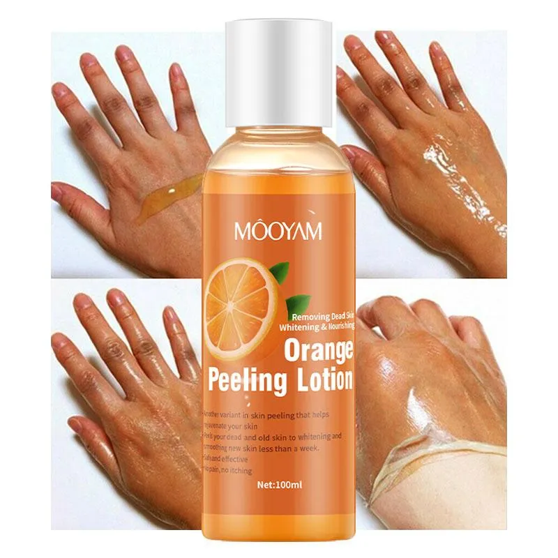 Sun Orange Peeling Lotion Privatetikett Body Care Skin Skin Whitening Cream Oil Organic Lotion för att ta bort död hudblekningskräm