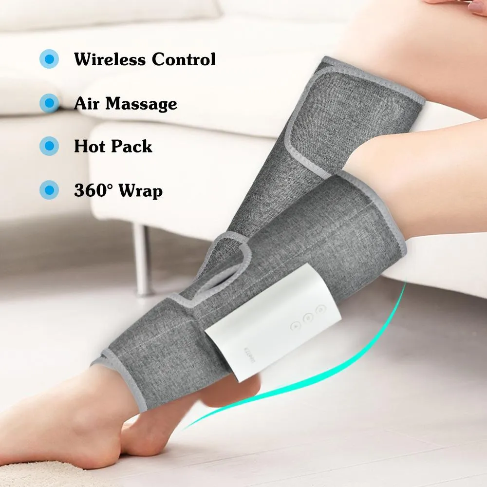 Relaxation Wireless Leg Massager Air Compression Rechargeable Leg Compression Massage Full Wrap Varicose Veins Physiotherapy Leg