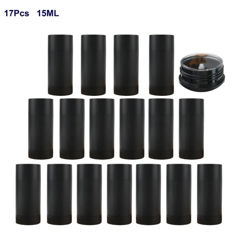 Bottles 17pcs 15ml Deodorant Container Empty Twistup Tube Bottles Refillable Leakproof Containers Round Shape Bottom Filling Stick