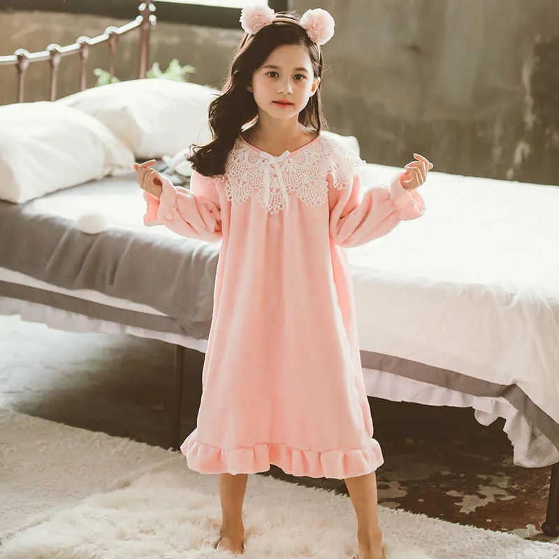 Girls long sleeved nightdress discount