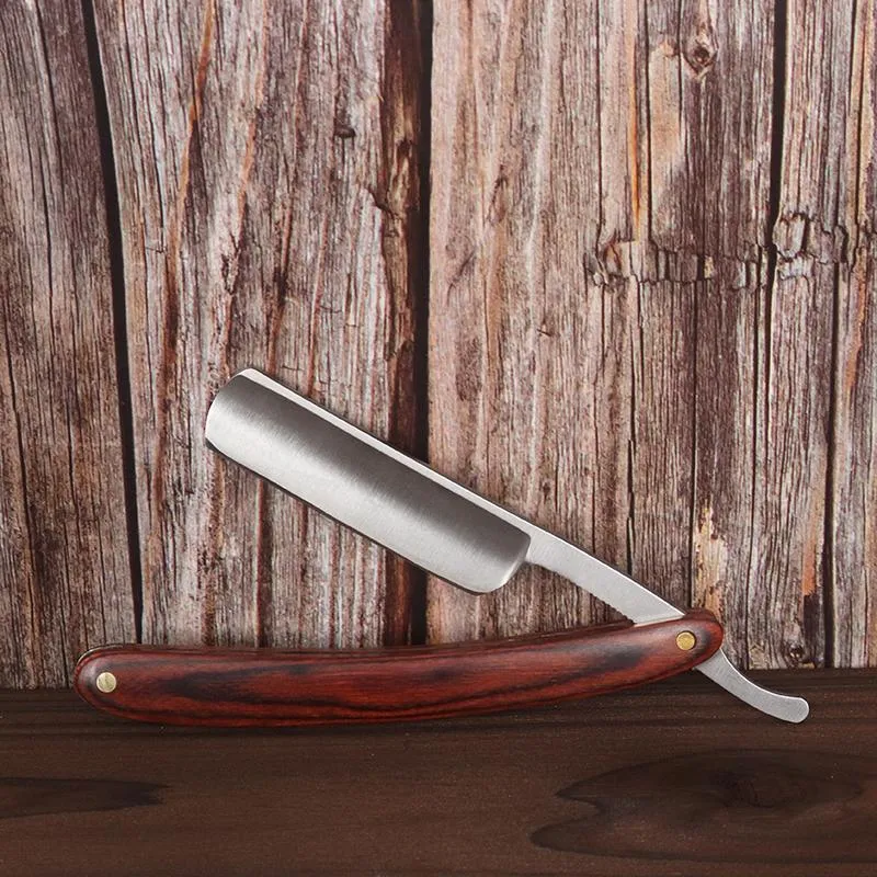 Shavers Senior Vintage Barber Razor Professional Salon Stainless Steeld Folding Scnife with Wooden Haut