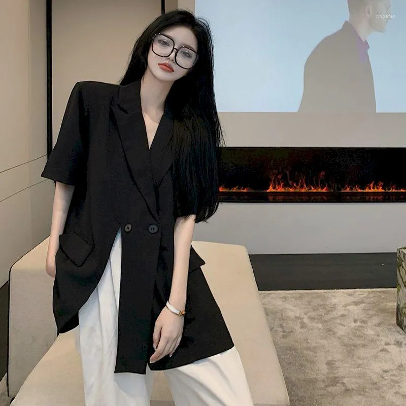 DHgate Short sleeved Womens Summer Suit Blazers Oversized Korean Y2k Jackets Apparel