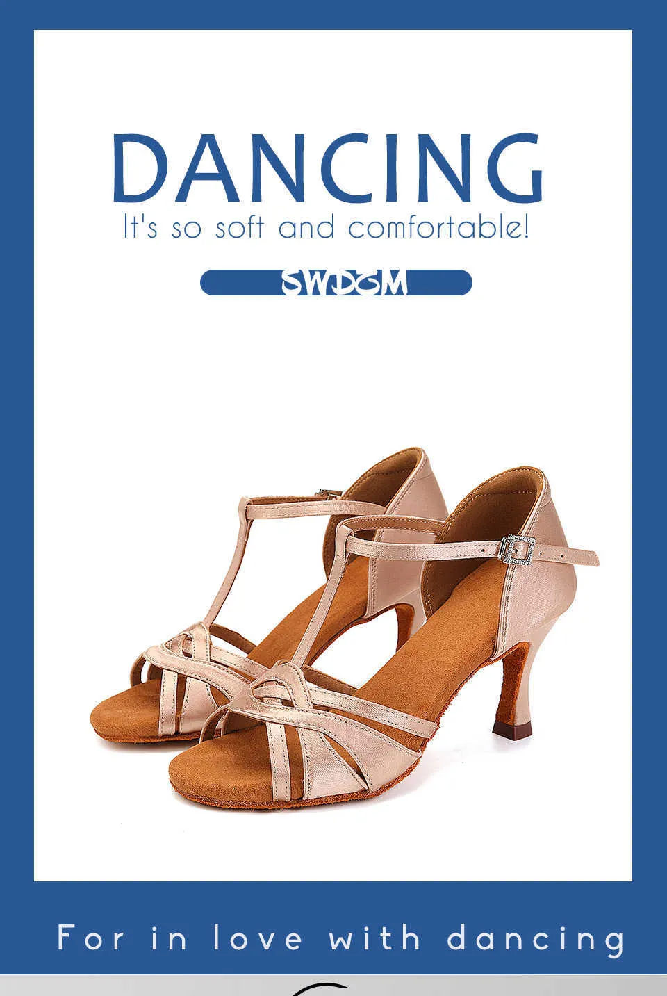 Comprar Zapatos de baile latino para mujer y niña, zapatos de tacón bajo  para Salsa, salón de baile, Tango, fondo suave, tacón de 3,5 CM
