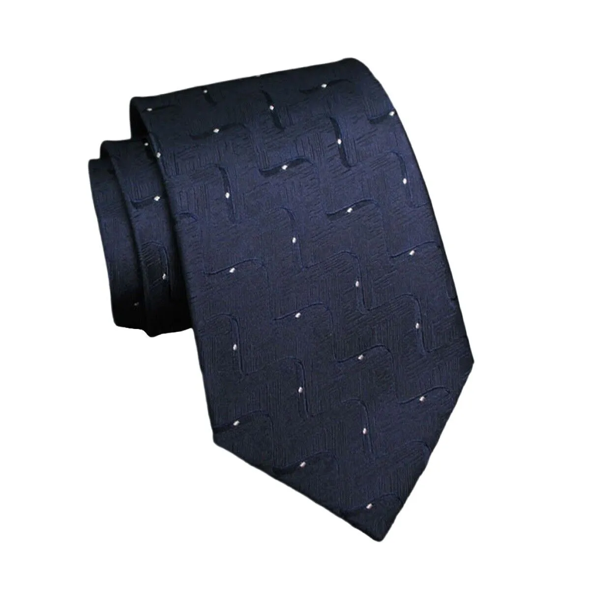 Mens 100 Tie en soie Jacquard Cravat Coldage Neckerchief imperméable Bleu