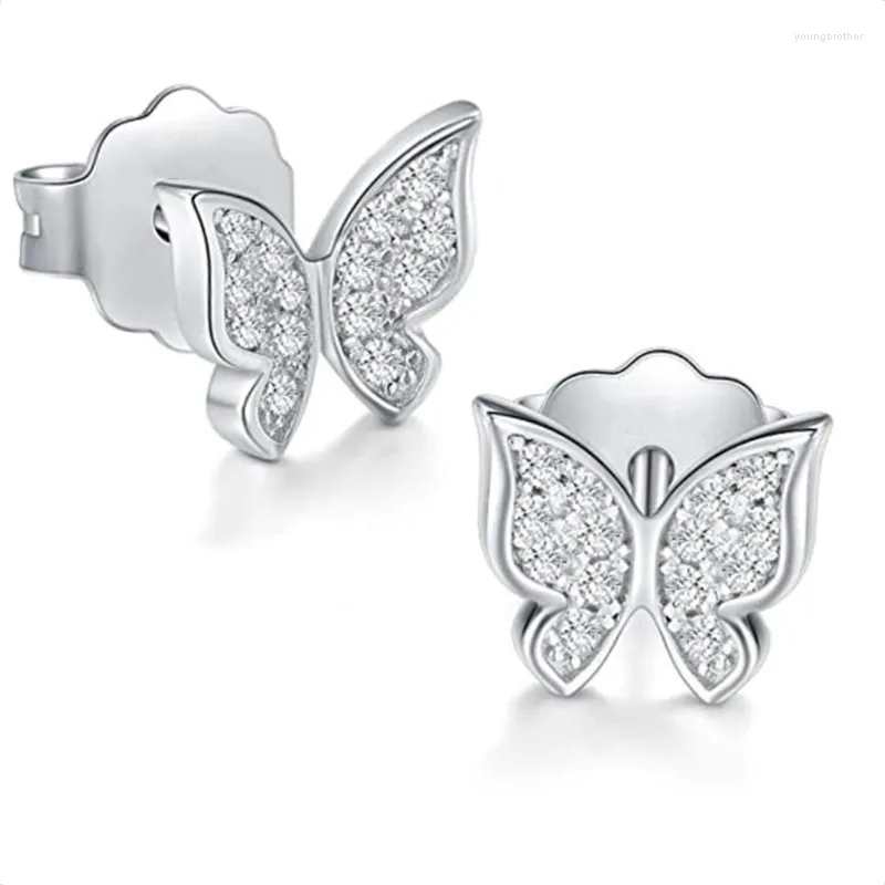 Stud Earrings CAOSHI Aesthetic Women's Butterfly For Wedding Delicate Design Dazzling Tiny Zirconia Temperament Sweet Girl Gift