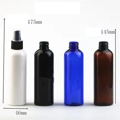 200 ml topp rund axel husdjur spray plast flaska parfym spray flaska fin dim make-up flaskor flaskas separat