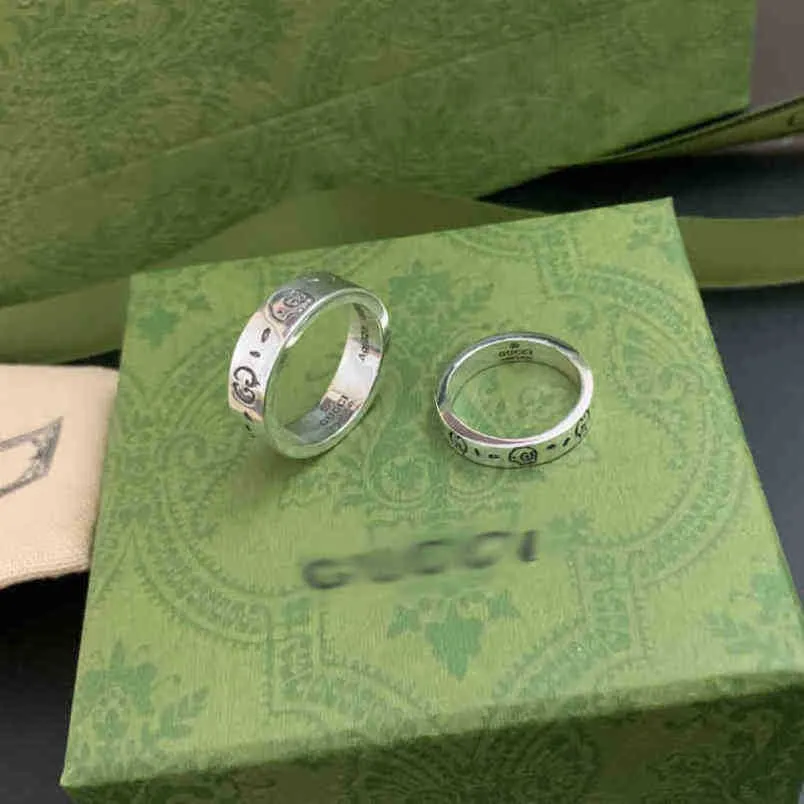 20% de desconto em 2023 novo designer de joias pulseira colar ANEL 925 grande anel masculino versátil clássico osso elfo vendas quentes