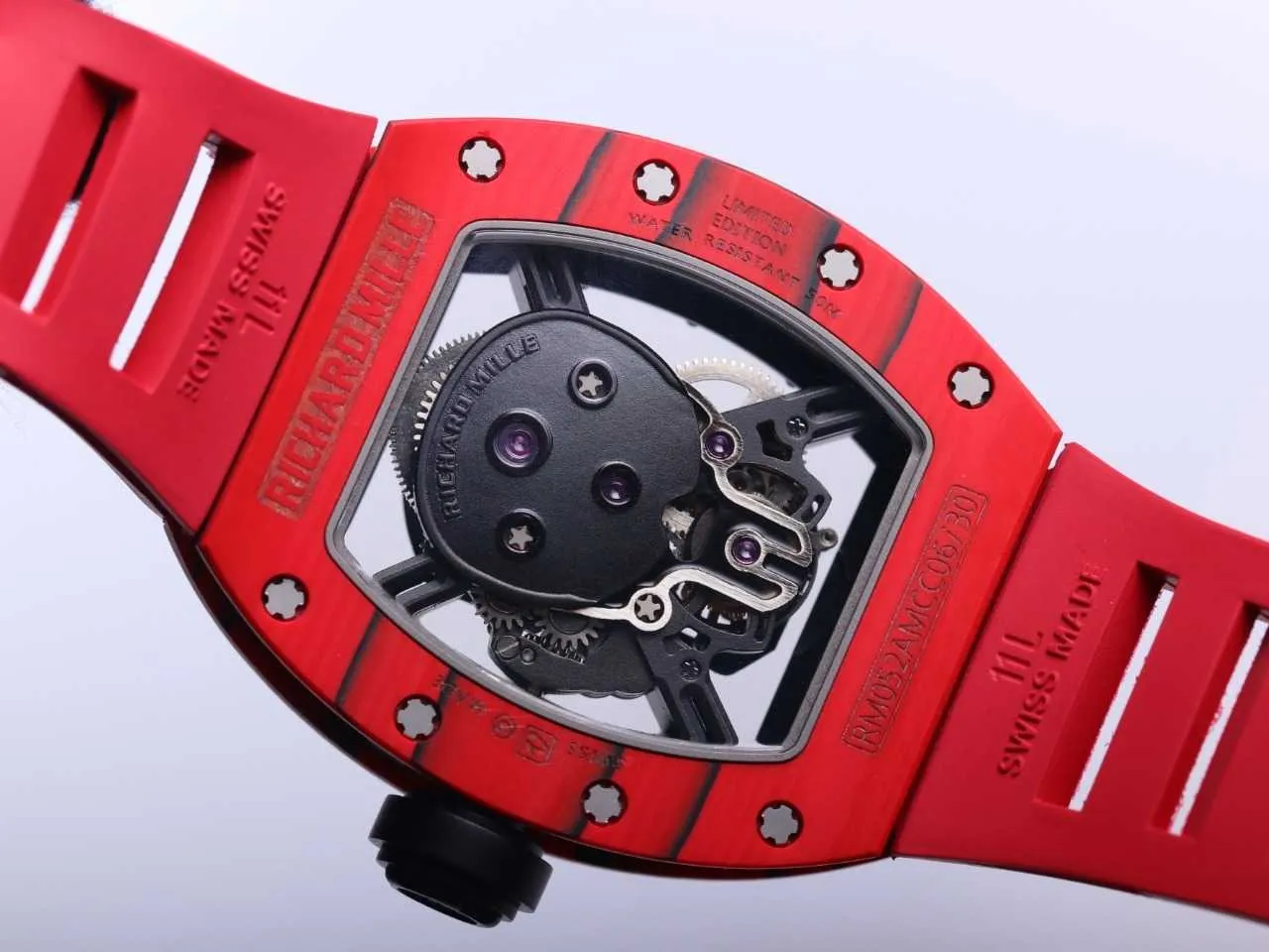 Rm052 01 Superclone Skull Active Tourbillon Luxus Herren Mechanik Uhr Armbanduhr Farbqualit t Rm52 Skull Head Diamond 4 Qsyh
