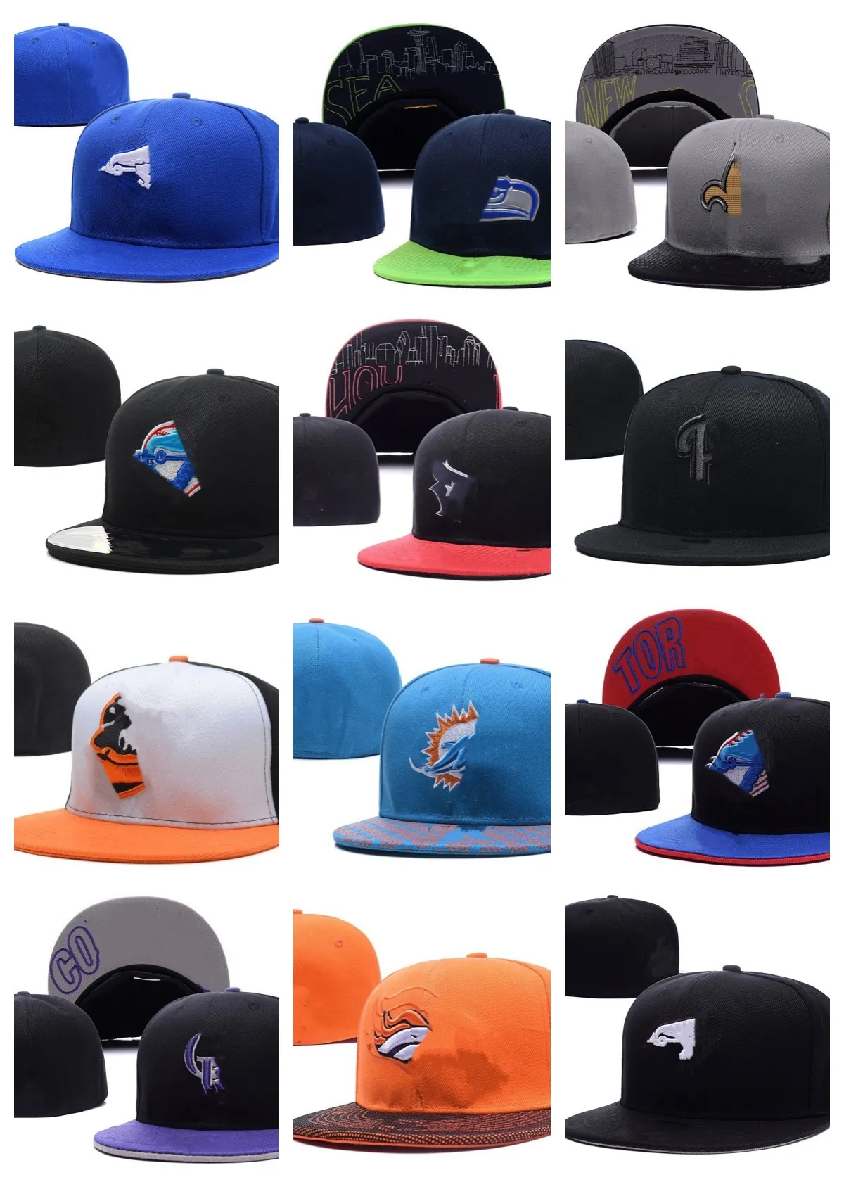 Chapeaux ajustés de créateur Casquette de basket-ball à balle plate Houston toute l'équipe Logo Designer Snapbacks chapeau Broderie Football de basket-ball réglable Fit Caps Sports Mesh flex cap