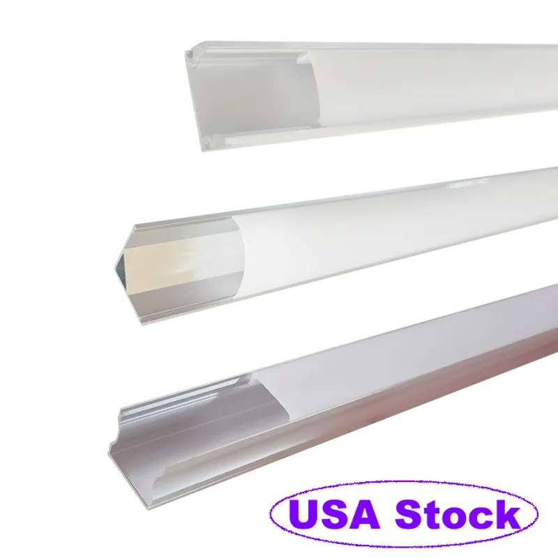 USAstar Super Wide 3.3FT 1M Silver LED Channel with Milky White Diffuser and Shallow Aluminum Track Extrusion for Waterproof U Shape led strip bulb