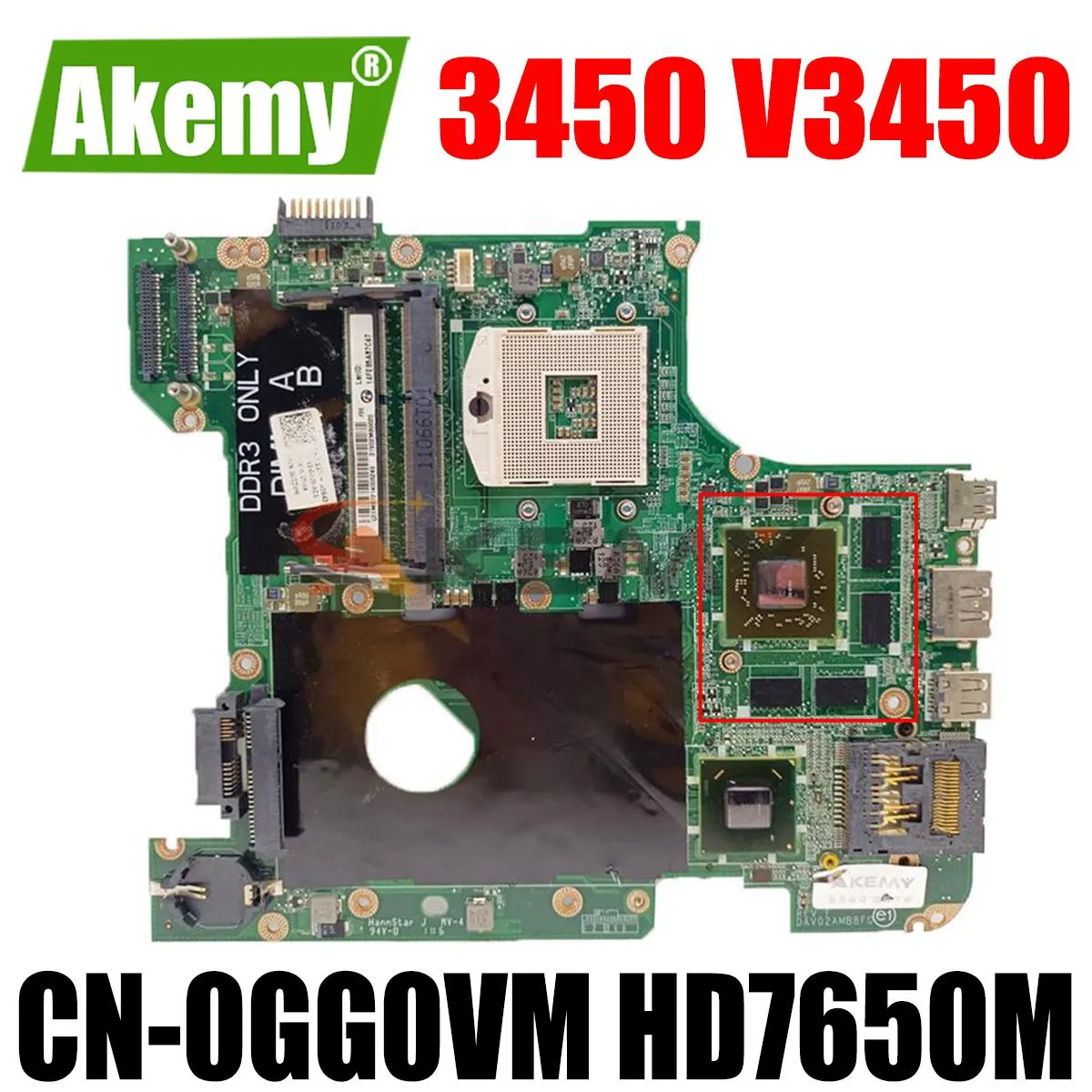 Scheda madre laptop originale scheda madre per Dell Vostro 3450 V3450 HD7650M Mainboard CN0GG0VM DAV02AMB8F0 2160810005 DDR3