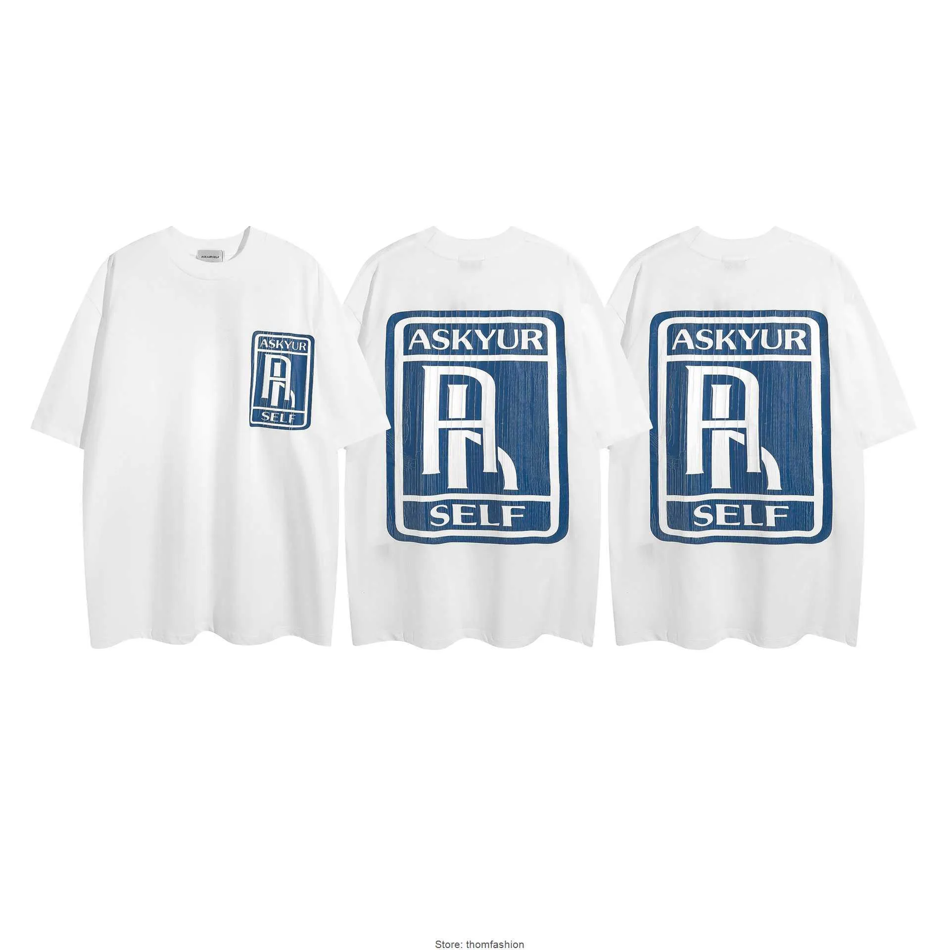 Rhude Hommes T-shirts New Crack Letter Box Impression Col Rond À Manches Courtes 2023 Printemps Et Été Hommes Et Femmes Lâche T-shirt Décontracté