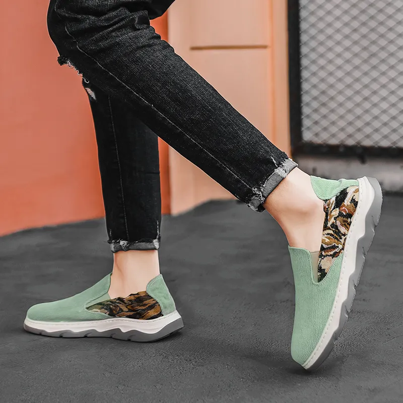 mens canvas slip on deck shoes