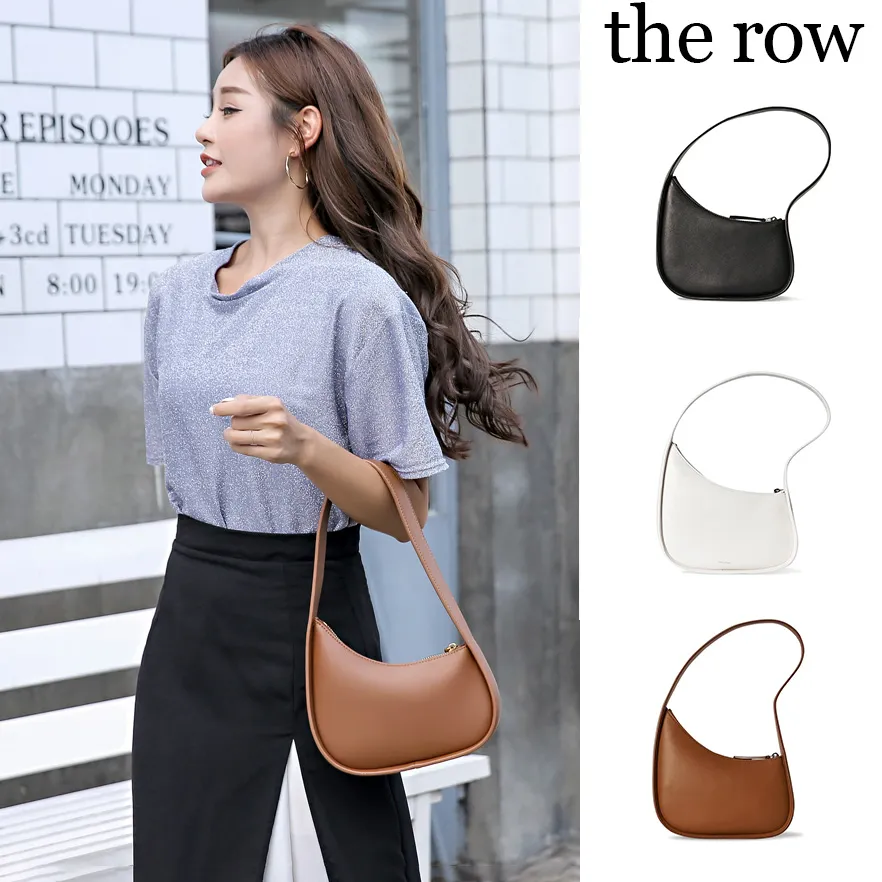 klassisk Lyx helg handväska the row Väska Dam axel hobo tote bags Herr Croissant 7a designer clutch kosmetika väska Äkta läder halvmåne crossbody väskor