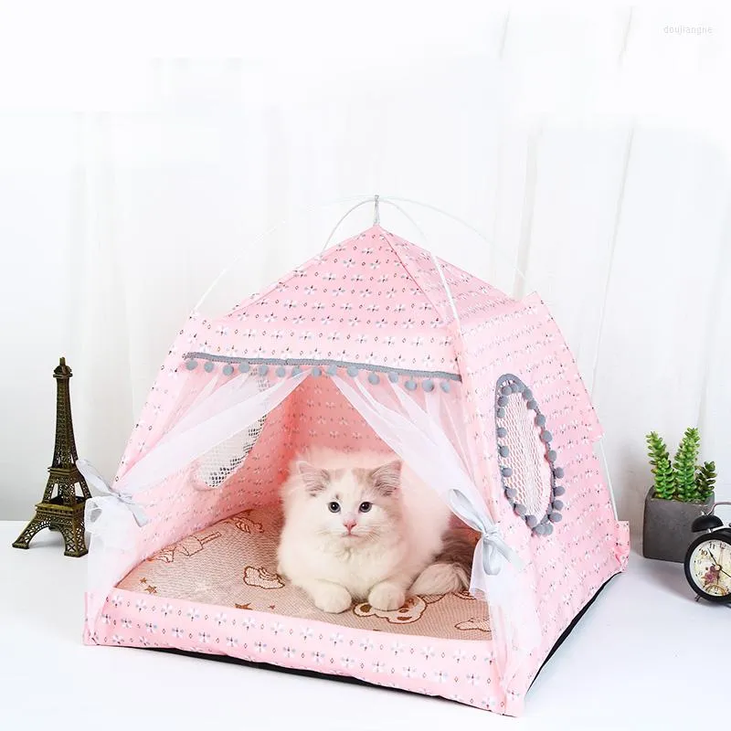 Katbedden Tent Pet Small Dog House Bed Het algemene Tipee slaapmeubilair gesloten voor kattenaccessoires Producten