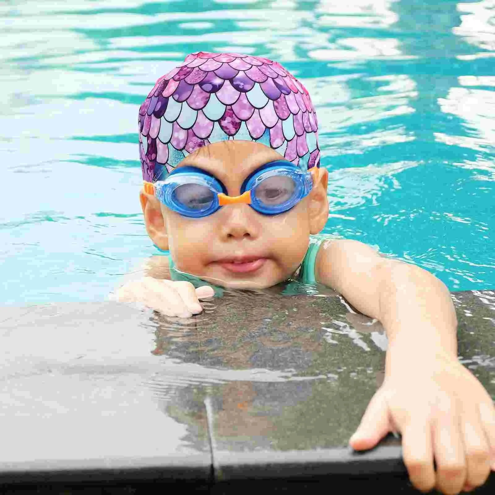 Children's cloth swimming caps cheap
