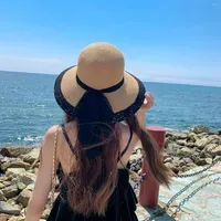 Ball Caps Sun Beach Summer Hat Women's Sunscreen Outdoor Straw Brims Sunshade Wide Baseball