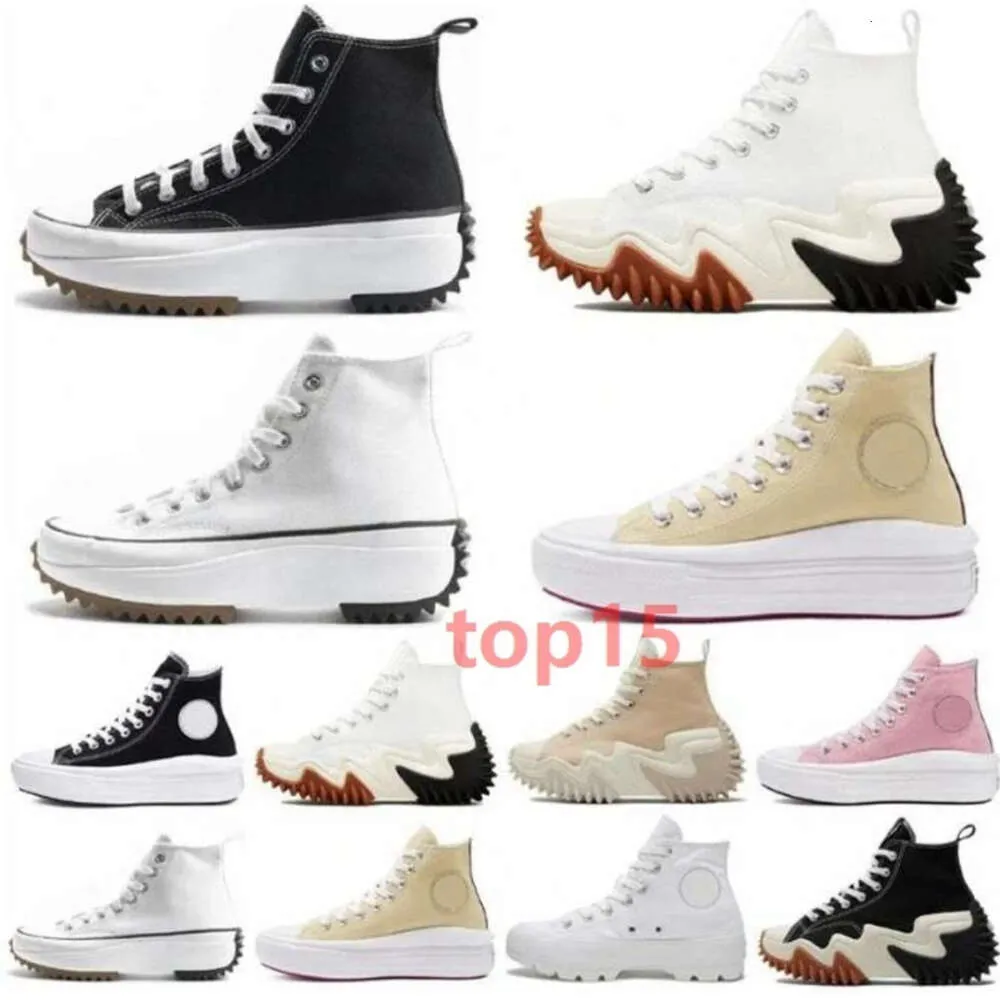 Scarpe di tela Sneaker uomo donna scarpe Scarpe di tela Sneaker Fondo spesso scarpe con plateau conversatore Designer Nero Bianco Scarpe Run Star Motion Taglia 35-44