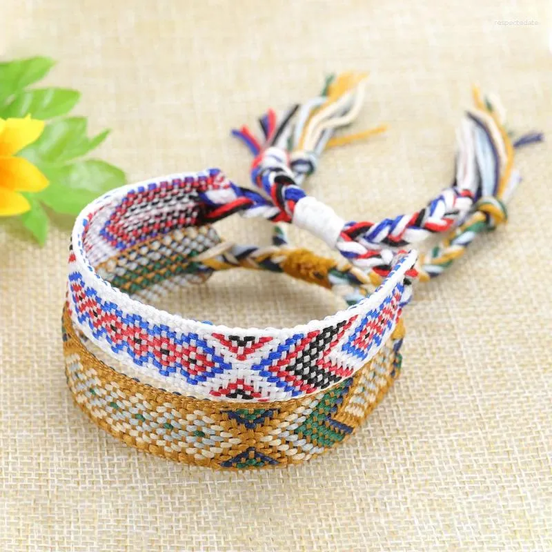 Thin Round Friendship Bracelets Handmade Cotton Woven String Wholesale  Quantity