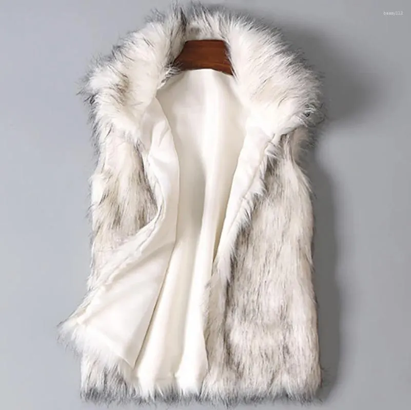 Gilets pour femmes Femmes Blanc Intime Fausse Fourrure Manteau Hiver Femme Gilet Gilet Veste Gilet Pour Dames Vêtements D'extérieur L6