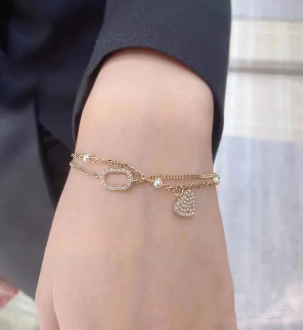 Fashion Charm Bracelets bangle for lady Women Party Wedding Lovers gift engagement Jewelry With BOX NRJ7501854