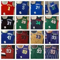 College wear Authentic Stitched Retro Mitchell and Ness Basketball Jerseys 20 Payton 40 Kemp 34 Allen 41 Nowitzki High Quality Jersey Size S
