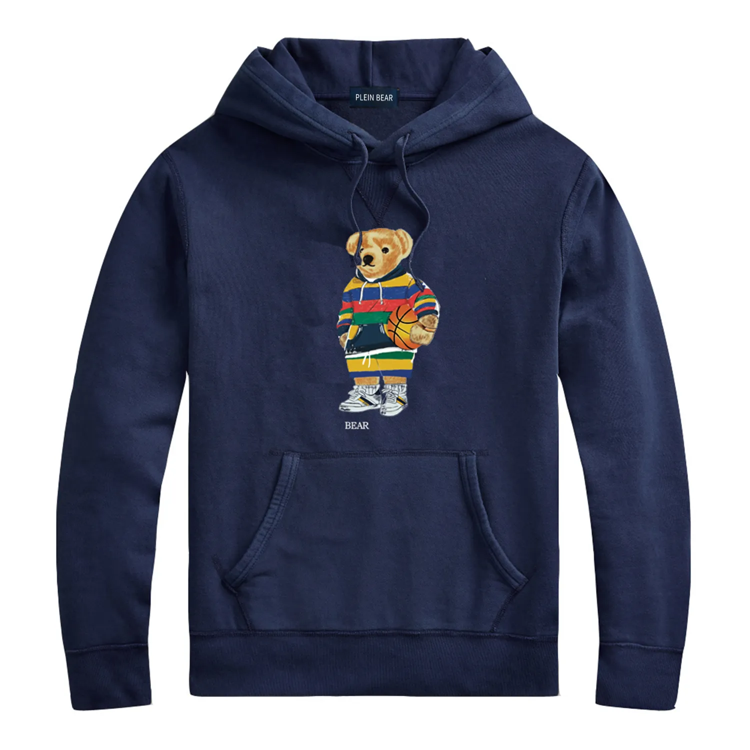 PLEIN BEAR Brand Men's Hoodies & Sweatshirts Warm Thick Sweatshirt Hip-Hop Loose Characteristic Pullover Teddy Bear Luxury Men's Hoodie 9041